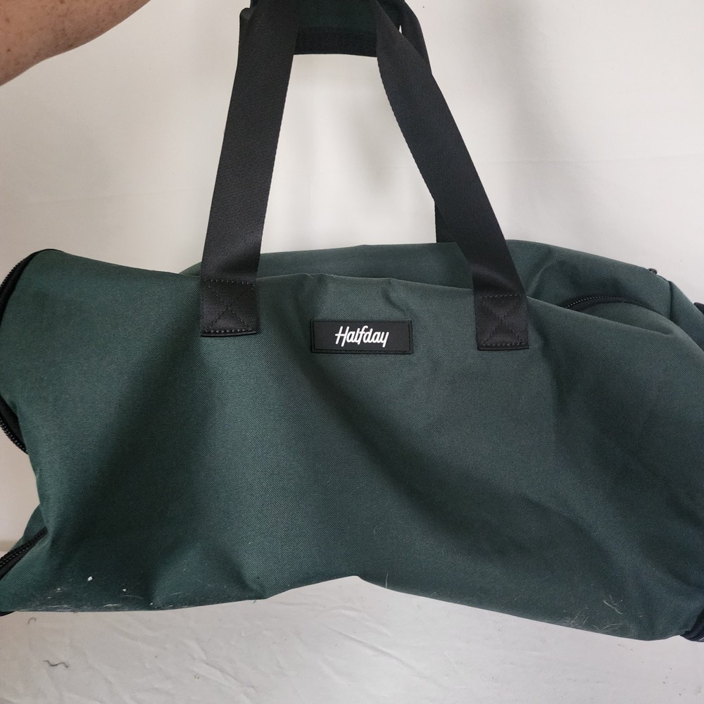 Halfday Garment Duffel Travel Bag Green Carry On Suit Garment Weekender 24"